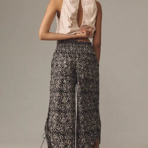 Anthro Ruched Parachute Poplin Pants - Tall - Picture 3 of 14